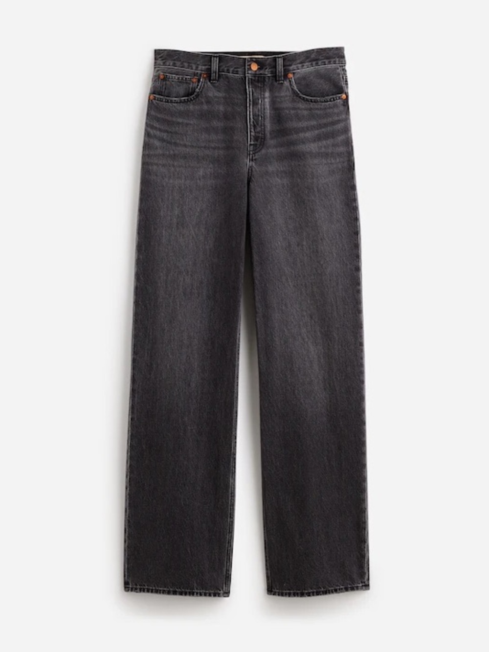 Madewell Low Slung Baggy Denim Jeans Washed Black Kingswood Wash Rigid Size 27 4 - Picture 14 of 14